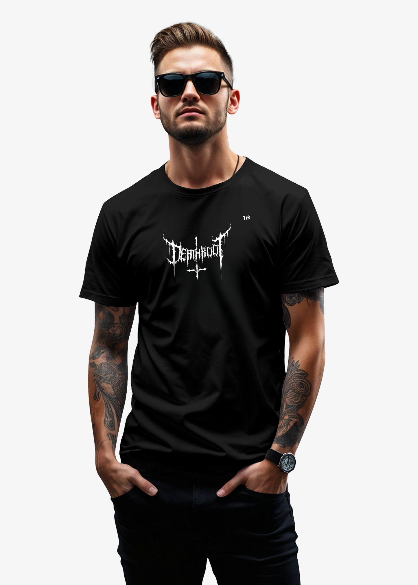 Deathroot: Black Tshirt for Men