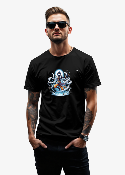 Krishna Flow | Black t shirt