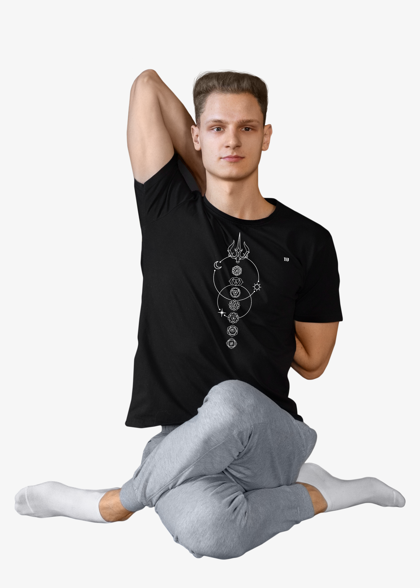 Chakra Mandala |Black t shirt