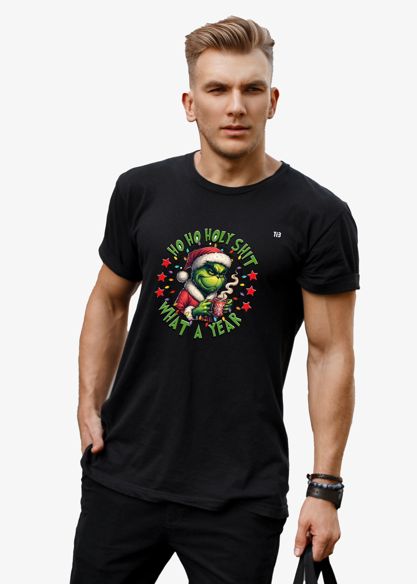 Grinch Holiday | Black T shirt