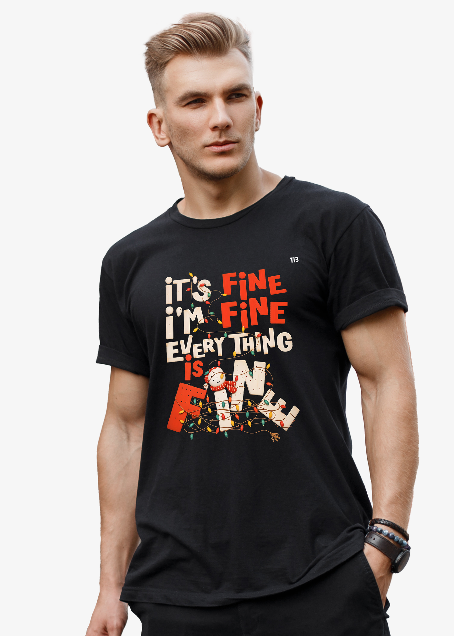 Fine & Frosty | Black T shirt