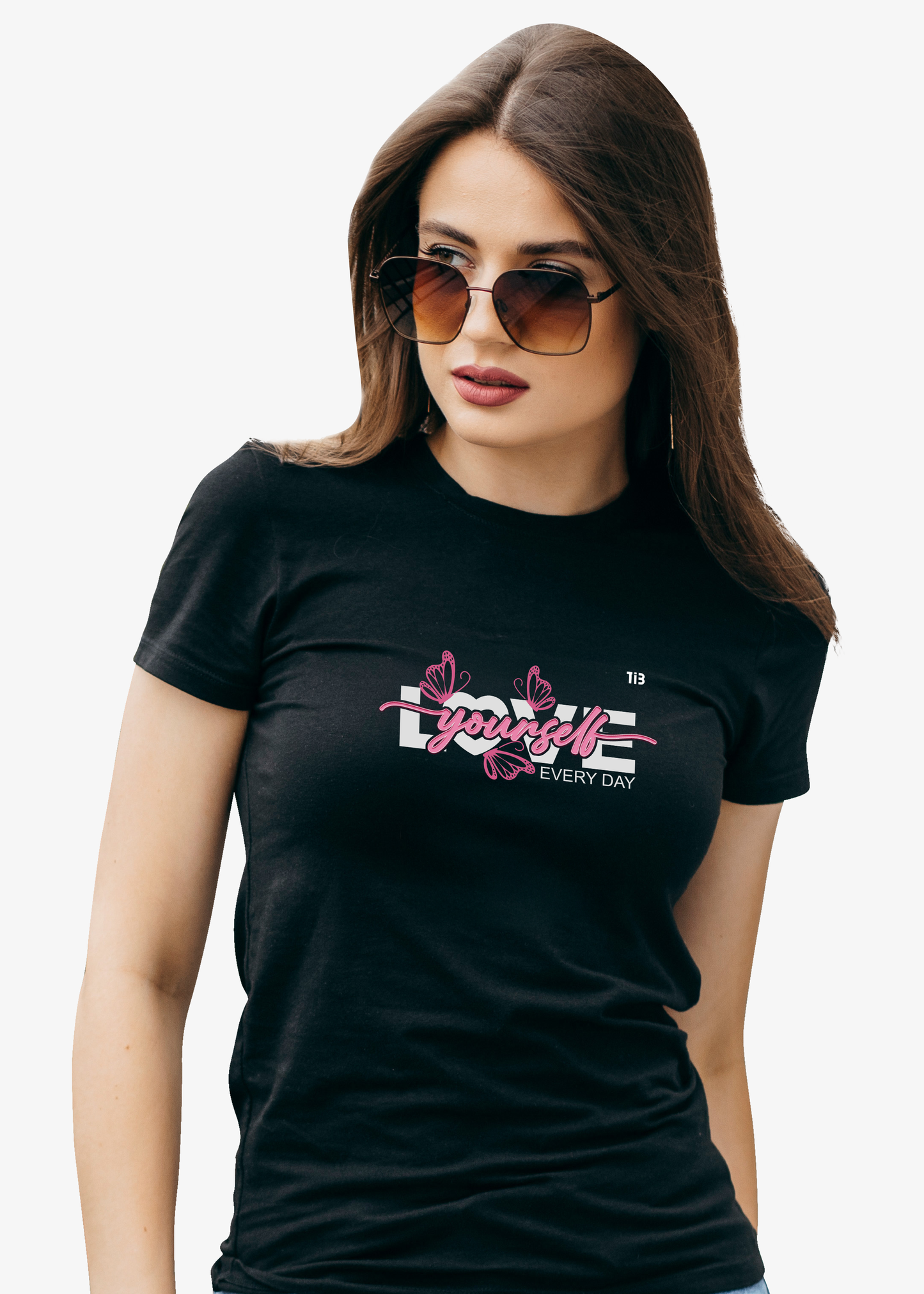 Love Yourself: Black T-Shirt for Women