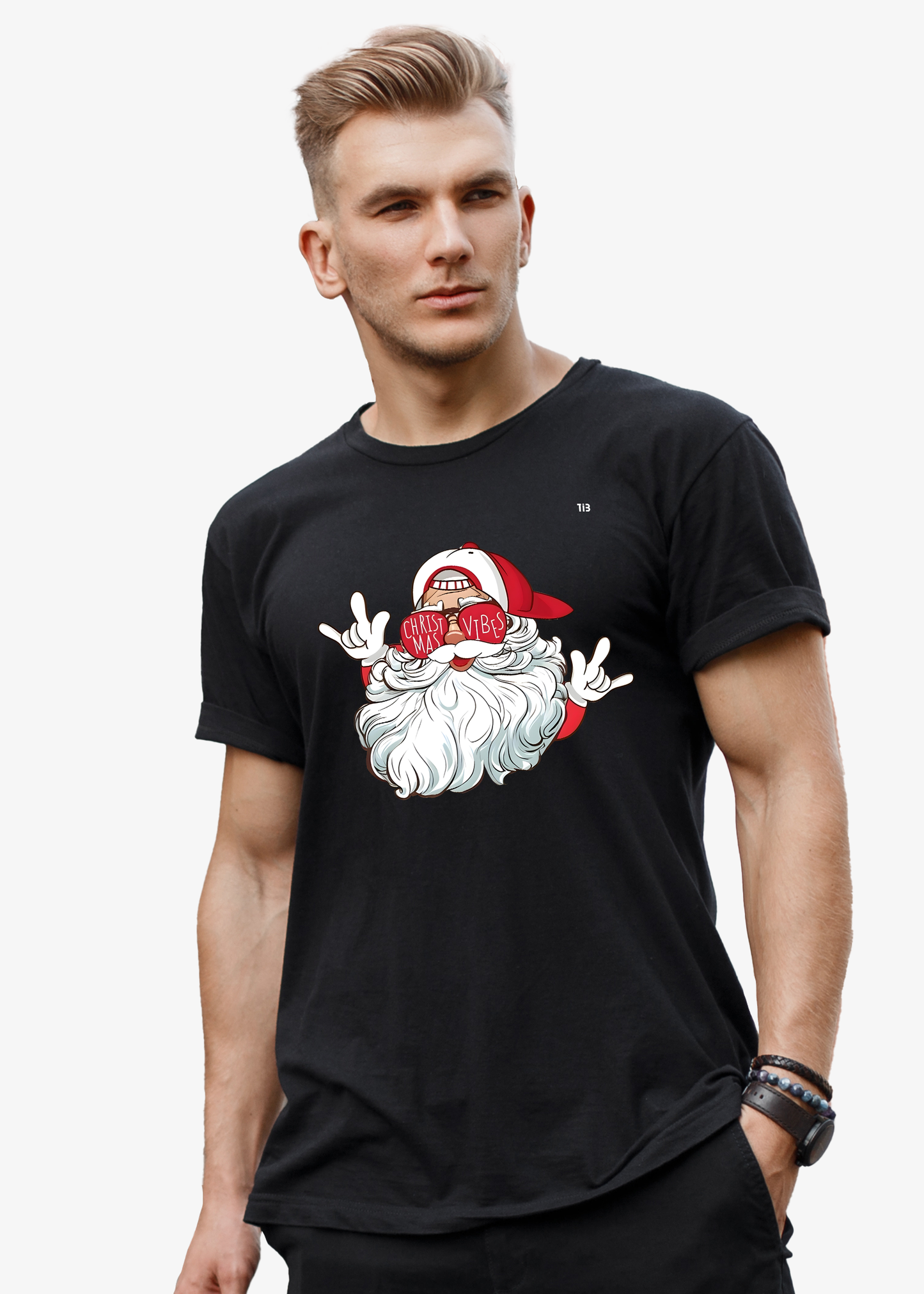 Christmas Chill | Black T shirt