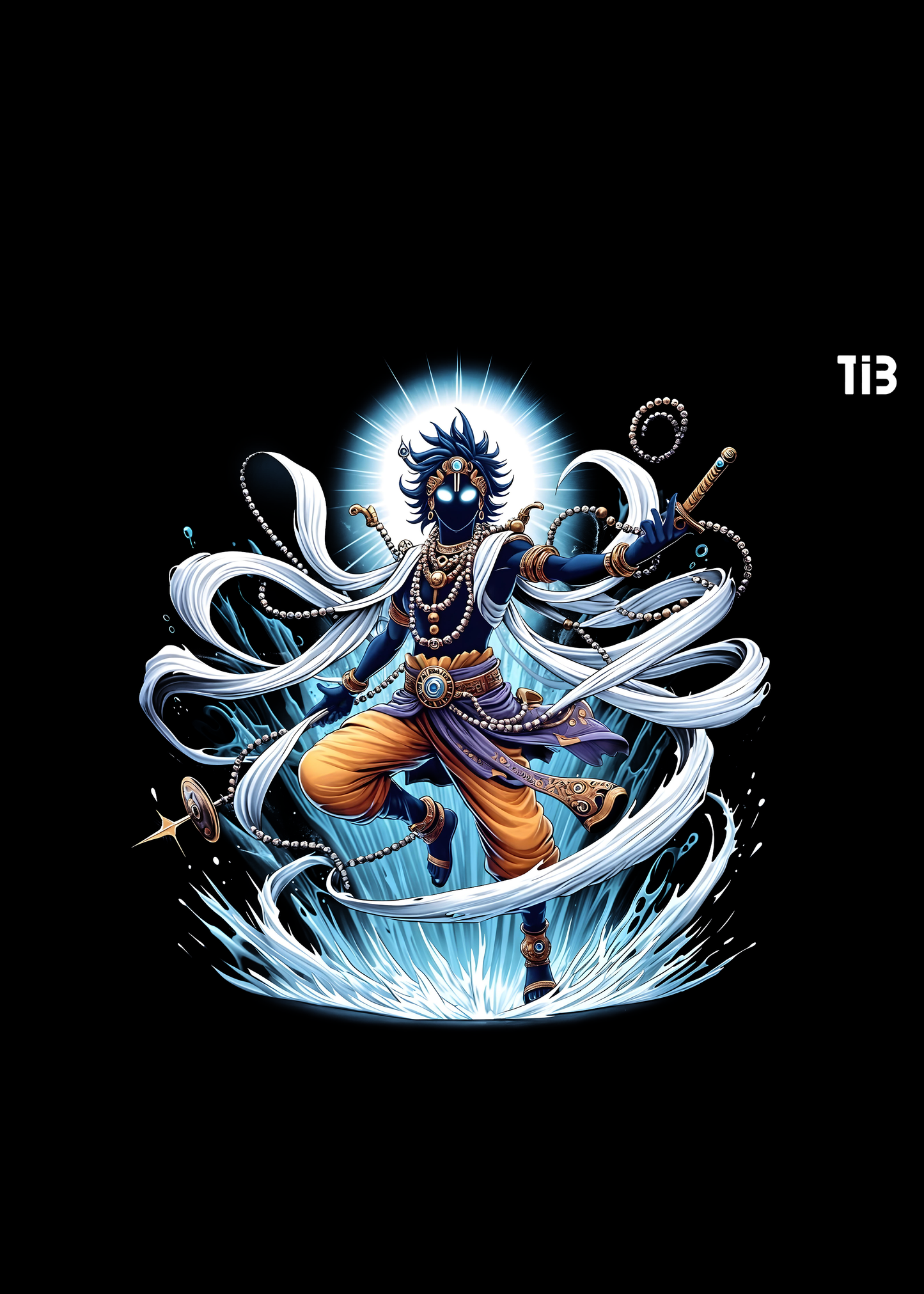 Krishna Flow | Black t shirt