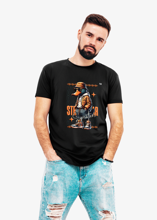 Street Duck: Black Tshirt for Men